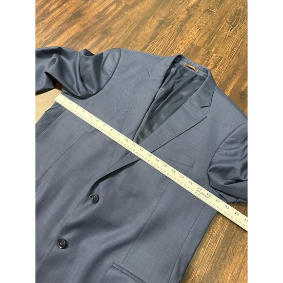 Peter Millar Mens 44T 100% Wool 2-Button Blazer Sport Coat Navy Worsted wool - Picture 3 of 9